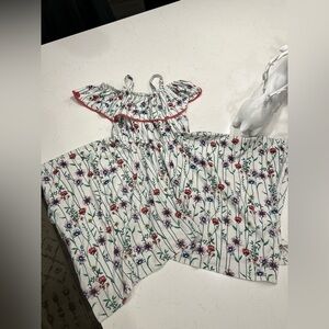 BCBG White Floral Dress Spaghetti Strap Size S (7/8)